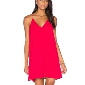 Bardot Spaghetti Straps Feminine Mini Dainty Minimalist Red Dress Size 6